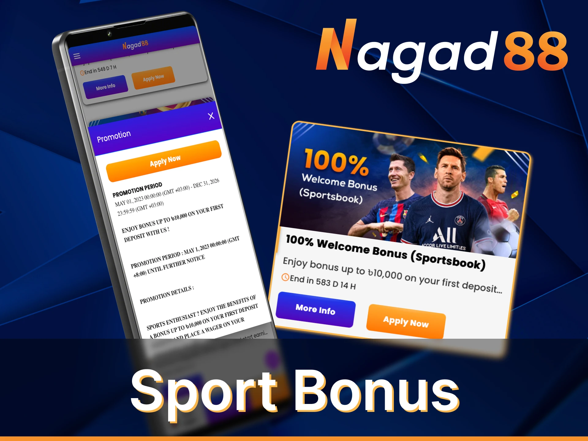 Take advantage of the special casino bonus in the Nagad88 app.